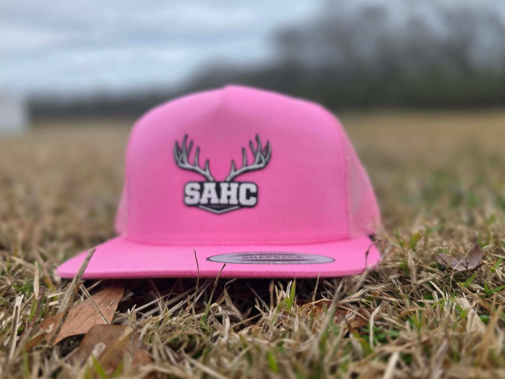 SAHC pink classic 5 panel trucker hat